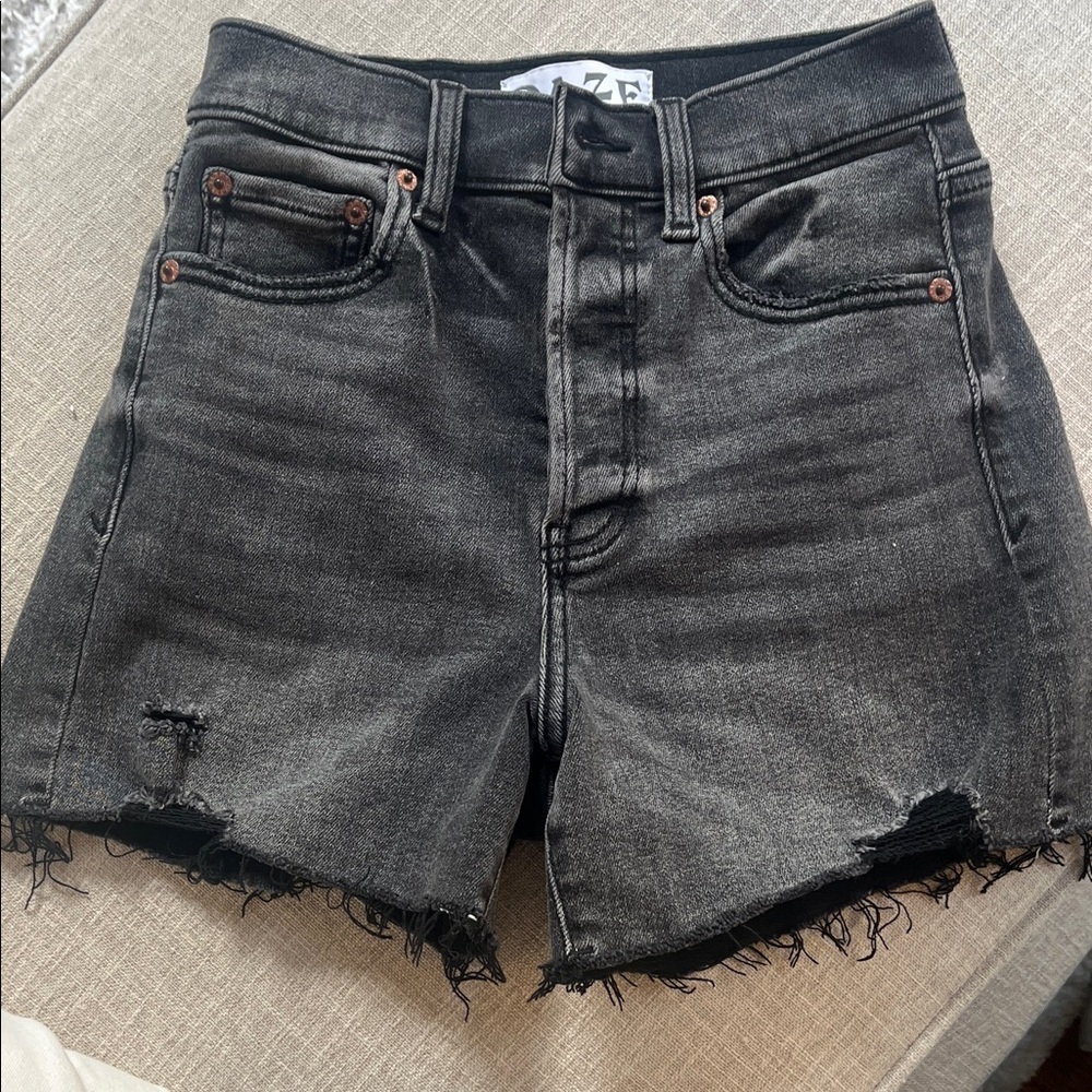 Black Denim Jean Shorts